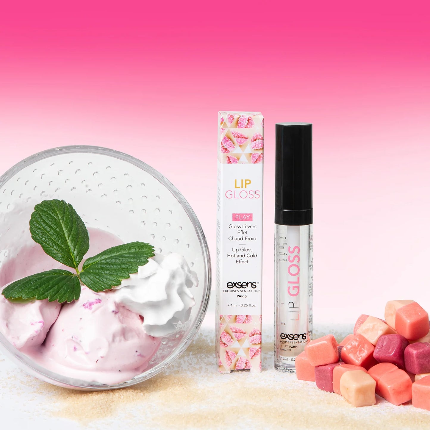 Exsens Hot Kiss - Hot & Cold Effect Strawberry Arousal Gel