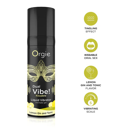 Dual Vibe Lemon Gin and Tonic Kissable Liquid Vibrator