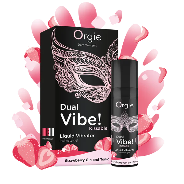 Dual Vibe Strawbery Gin and Tonic Kissable Liquid Vibrator