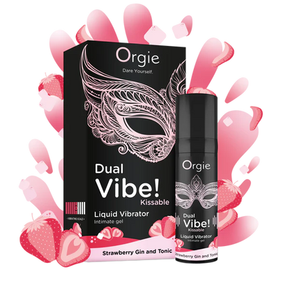 Dual Vibe Strawbery Gin and Tonic Kissable Liquid Vibrator