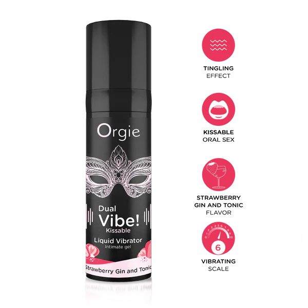 Dual Vibe Strawbery Gin and Tonic Kissable Liquid Vibrator