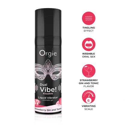 Dual Vibe Strawbery Gin and Tonic Kissable Liquid Vibrator