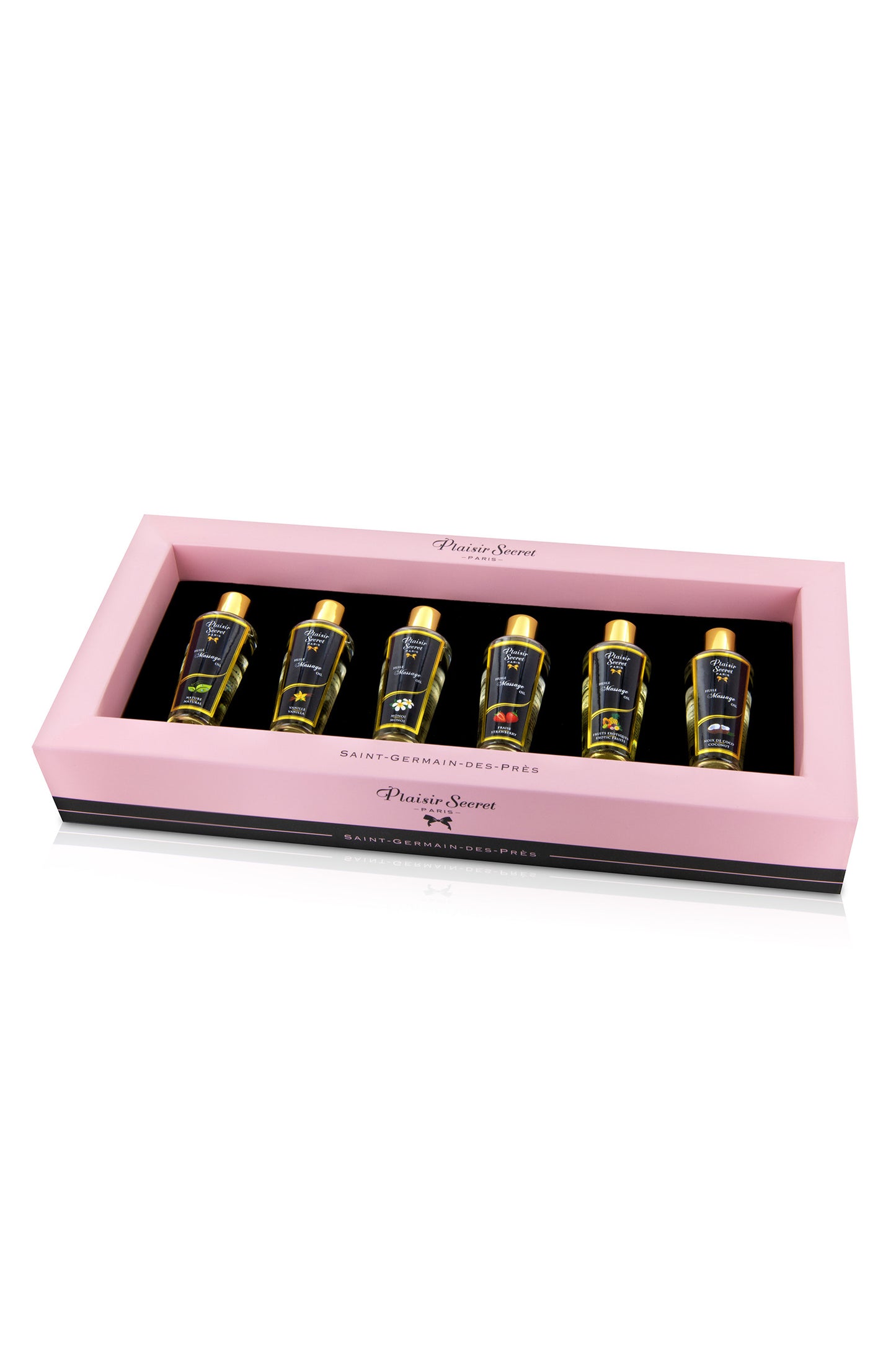 Plaisir Secret Pleasure Gift Set – 6 Massage Oils 30 ml  – Cadeauset Massageolie