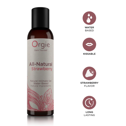 Orgie All Natural Strawberry Waterbased Intimate Gel 150ml