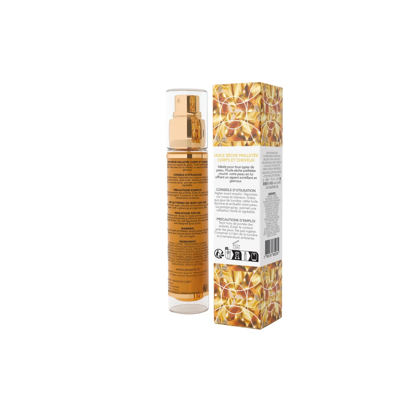 Exsens Dry Glittering Oil for Body & Hair