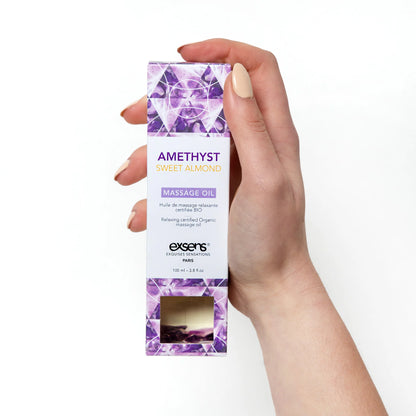 Exsens Amethyst Sweet Almond Organic Sensual Body & Massage Oil
