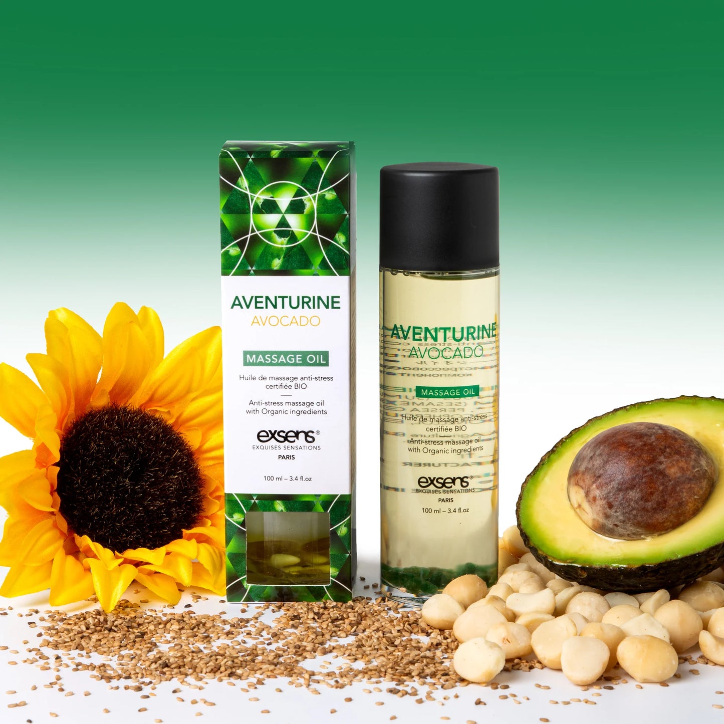Exsens venturine Avocado Organic Sensual Body & Massage Oil