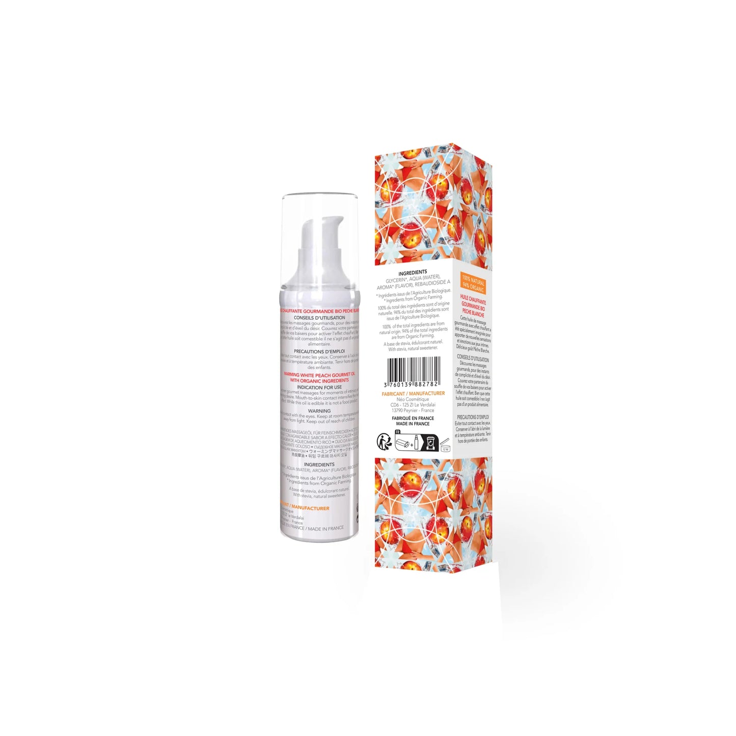 Exsens White Peach Warming Gourmet Intieme Massageolie
