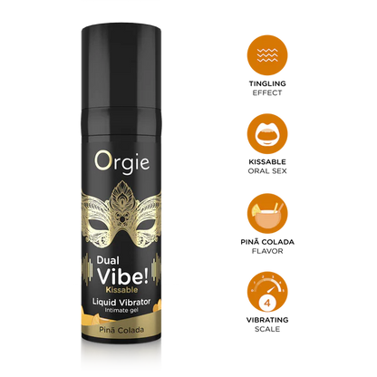 Orgie Dual Vibe Seks Pina Colada Kissable Liquid Vibrator