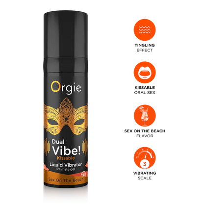 Orgie Dual Vibe Seks on the Beach Kissable Liquid Vibrator