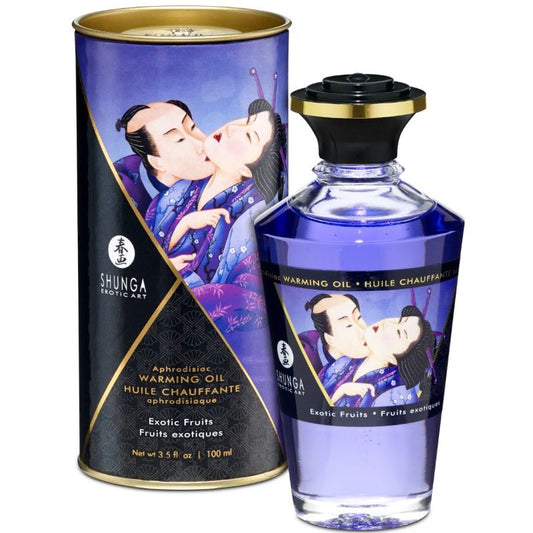 Shunga Massage Oil Heat Effect Exotic Fruits 100 ML