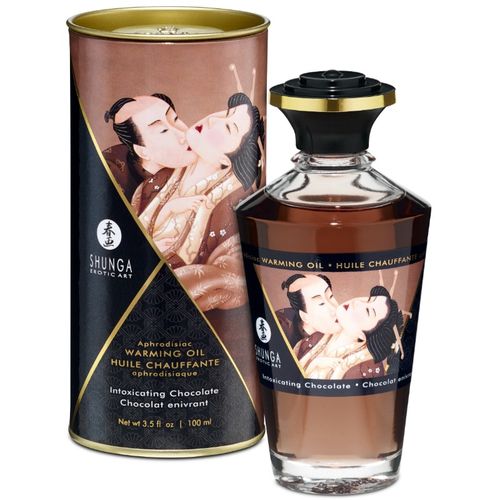 Shunga - Massageolie Met Verwarmend Effect Chocolade 100 ml